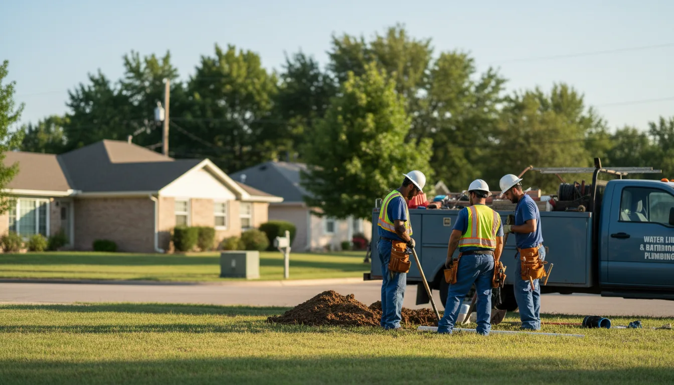 Residential water line and bathroom plumbing service in Adamsburg, PA